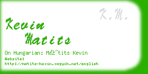 kevin matits business card